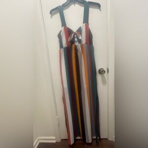 NWT Wild Honey Colorful Striped side slit Dress